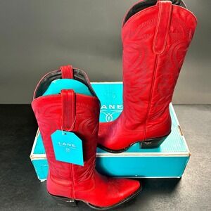 Lane Smokeshow Womens Cowboy Boots Smoldering Ruby Western Snip Toe Size 9 NEW